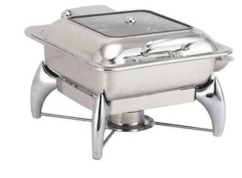 CASTELLO GN2/3 Square Chafing Dish w/ Glass Lid on Stand